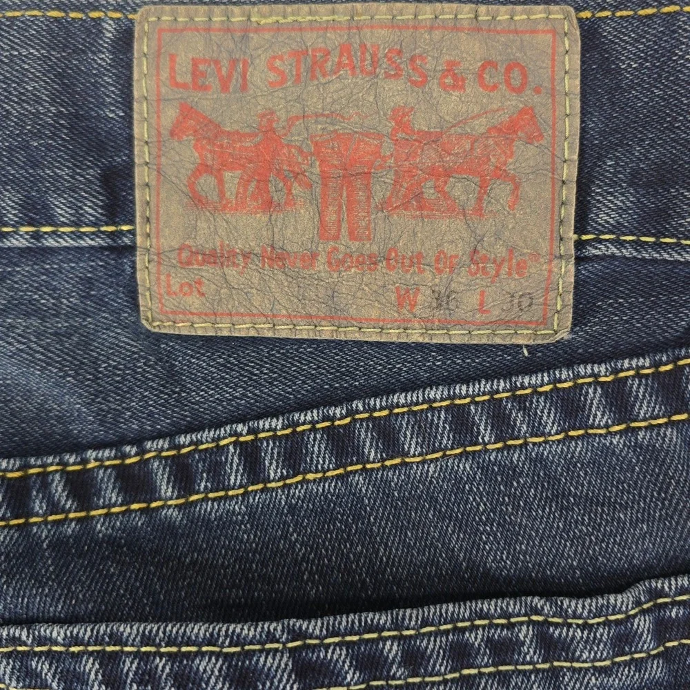 Vintage Levi's Type 1 Real Loose Jeans Men's 36x30 Baggy Wide Dark Blue‎ Y2K
